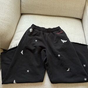 Darc Sport Moth & Stars Wide Leg Sweatpants